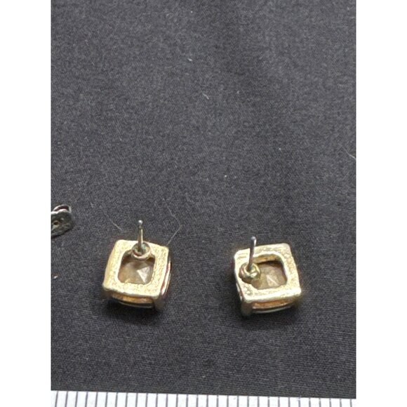 Avon Cushion-Cut Opal Stud Earrings In Square Setting - Picture 3 of 4